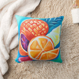 ネオンカラフルトロピカルフルーツ クッション