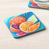 ネオンカラフルトロピカルフルーツ コースター (左側)