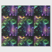 ネオンカラフルバブル ラッピングペーパー (フラット)