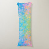 ネオンカラフルパステルスカイアルコールインク抽象芸術 ボディピロー (正面縦)