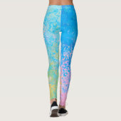 ネオンカラフルパステルスカイアルコールインク抽象芸術 レギンス (裏面)