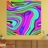 ネオンカラフルパターン。買今 キャンバスプリント (インサイチュ (リビング))