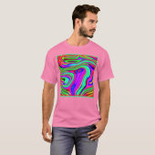 ネオンカラフルパターン。買今 Tシャツ (正面フル)
