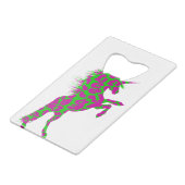 ネオンカラフルヒョウ柄ユニコーン クレジットカード栓抜き (裏面アングル)