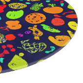 ネオンカラフルフルーツパターンアート カッティングボード (角)