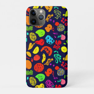 ネオンカラフルフルーツパターンアート iPhone 11 PROケース