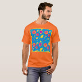 ネオンカラフルフルーツパターン交響曲 Tシャツ (正面フル)