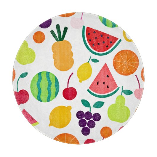 ネオンカラフルフルーツフェスタ カッティングボード (正面)