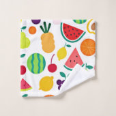 ネオンカラフルフルーツフェスタ バスタオルセット (ウォッシュタオル)