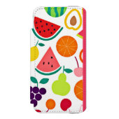 ネオンカラフルフルーツフェスタ INCIPIO iPhoneウォレットケース (フォリオ 正面)