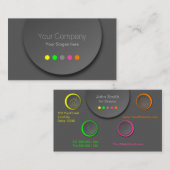 ネオンカラフルプロフェッショナルモダン名刺 名刺 (正面/裏面)