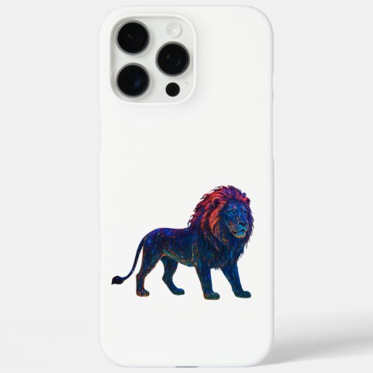 ネオンカラフルライオンアート Case-Mate iPhoneケース (裏面)