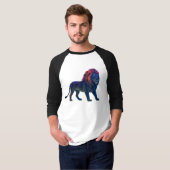 ネオンカラフルライオンアート Tシャツ (正面フル)