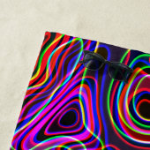 ネオンカラフルレインボー抽象芸術 ビーチタオル (インサイチュ)