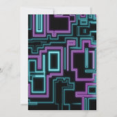 ネオンカラフルレトロアーケードキッドゲーマー誕生日 招待状 (裏面)