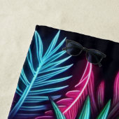 ネオンカラフル熱帯/ハワイアン ビーチタオル (インサイチュ)