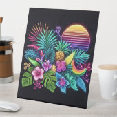 ネオンカラフル熱帯/ハワイアン 台座サイン (インサイチュ)