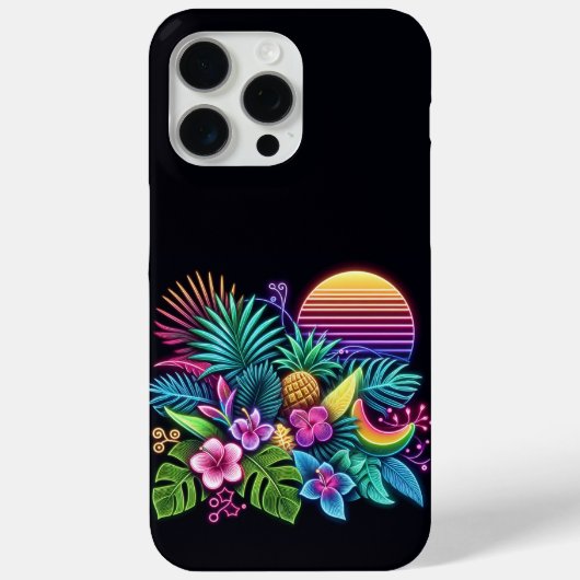 ネオンカラフル熱帯/ハワイアン Case-Mate iPhoneケース (裏面)