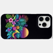 ネオンカラフル熱帯/ハワイアン Case-Mate iPhoneケース (裏面 (横))