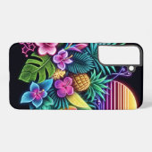 ネオンカラフル熱帯/ハワイアン SAMSUNG GALAXYケース (裏面横)