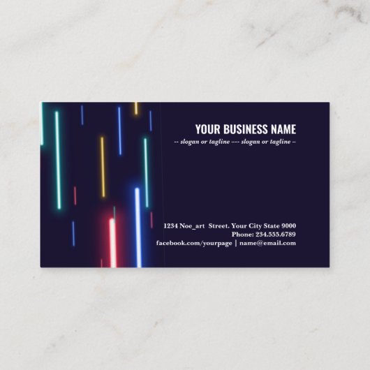 ネオンカラフル速度灯 名刺 (裏面)