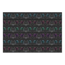 ネオンカラフル、黒い背景の抽象芸術バラ