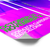 ネオンカラベラのポスター – 死んだスカルの壁の日 ポスター (角)