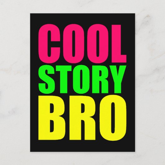 ネオンカラーが映えるCool Story Bro ポストカード (正面)