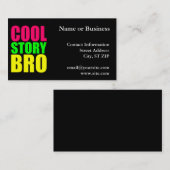 ネオンカラーが映えるCool Story Bro 名刺 (正面/裏面)