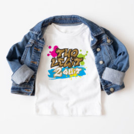 ネオンカラーのTwo+Legit+2+Quit 子供Tシャツ トドラーTシャツ