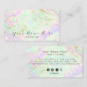 ネオンカラーズジェムストーンOpalテクスチャ名刺 名刺 (正面/裏面)