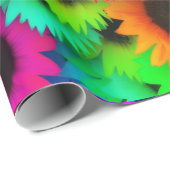 ネオンカラーズヒマワリ大プリント ラッピングペーパー (ロールコーナー)