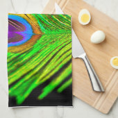 ネオンカラーズピーコックフェザー キッチンタオル (四つ折り)
