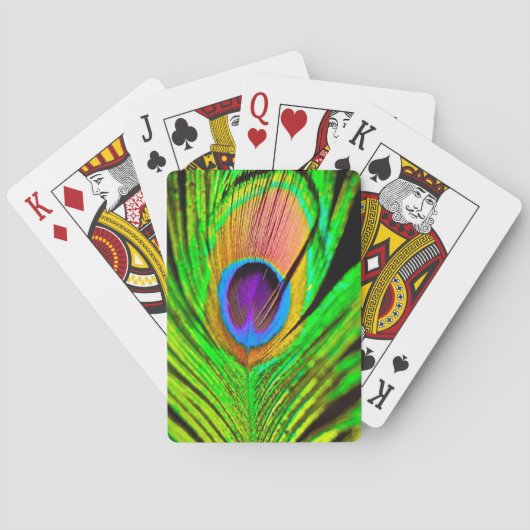 ネオンカラーズピーコックフェザー トランプ (裏面)