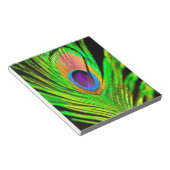 ネオンカラーズピーコックフェザー ノートパッド (アングル)