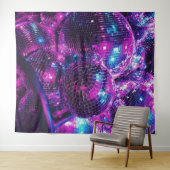 ネオンカラーディスコボールタペストリー タペストリー (インサイチュ(横))