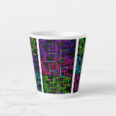 ネオンカラーパターン カフェラテマグ (正面)