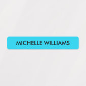 ネオンカラーブルーシルバーグリーンパープルキッズ名 ラベル (デザイン1)