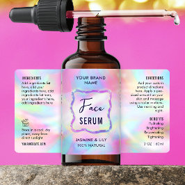 ネオンカラーホログラフィック2 OZスポイトボトルラベル ラベル