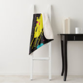 ネオンカラーレトロ絵を描（ばちゃばちゃ）跳ねる シェルパブランケット (インサイチュ)