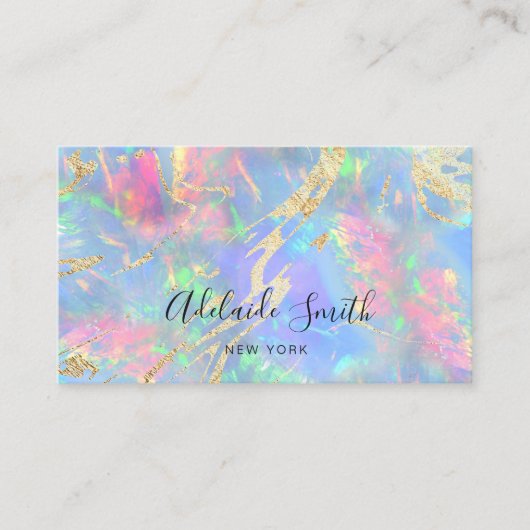 ネオンカラー宝石オパール 名刺 (正面)