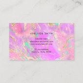 ネオンカラー紫opalテクスチャ名刺 名刺 (裏面)