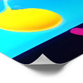 ネオンカラー鮮やかスプラッシュアート ポスター (角)