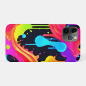 ネオンカラー鮮やかスプラッシュアート Case-Mate iPhoneケース (裏面(横))