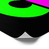 ネオンカラー80年代のシック ポスター (角)