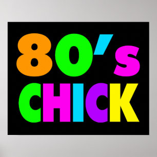 ネオンカラー80年代のシック ポスター
