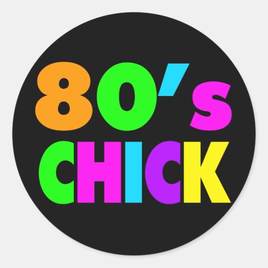 ネオンカラー80年代のシック ラウンドシール (正面)