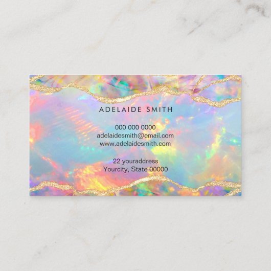 ネオンカラーopal名刺 名刺 (裏面)