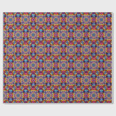 ネオンカレイドスコップ抽象芸術 ラッピングペーパー (フラット)