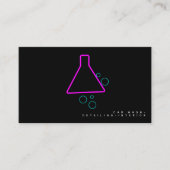 ネオンカーウォッシュインテリアデザイナーロゴD 名刺 (正面)